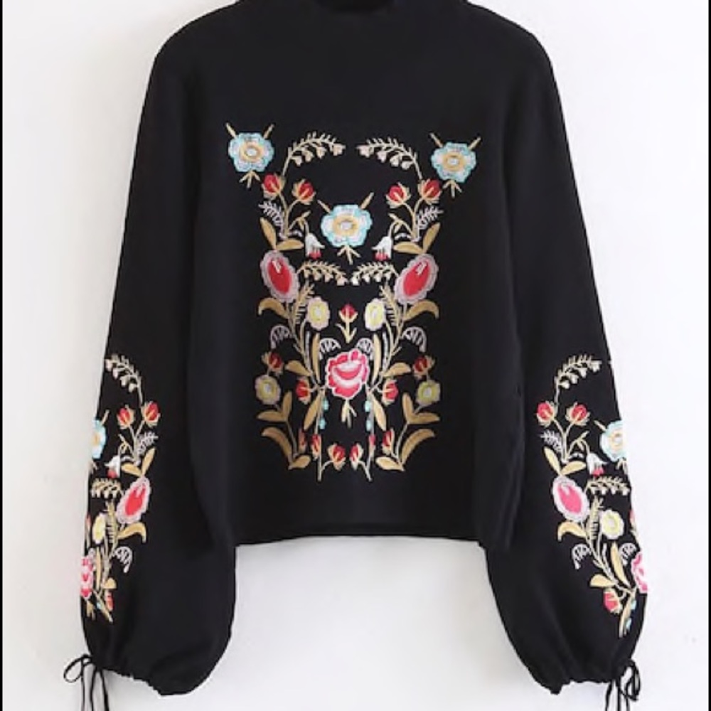 Lacey Floral Embroidered Sweater